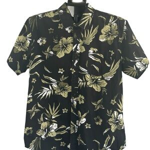 Westy Tropical Hawaiian Floral Button Up Shirt – Black Olive Island READ